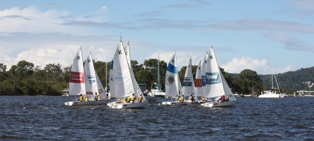 Fleet Start Finals - Sunshine Coast Inter-school Dinghy Regatta  © Paul Blundell